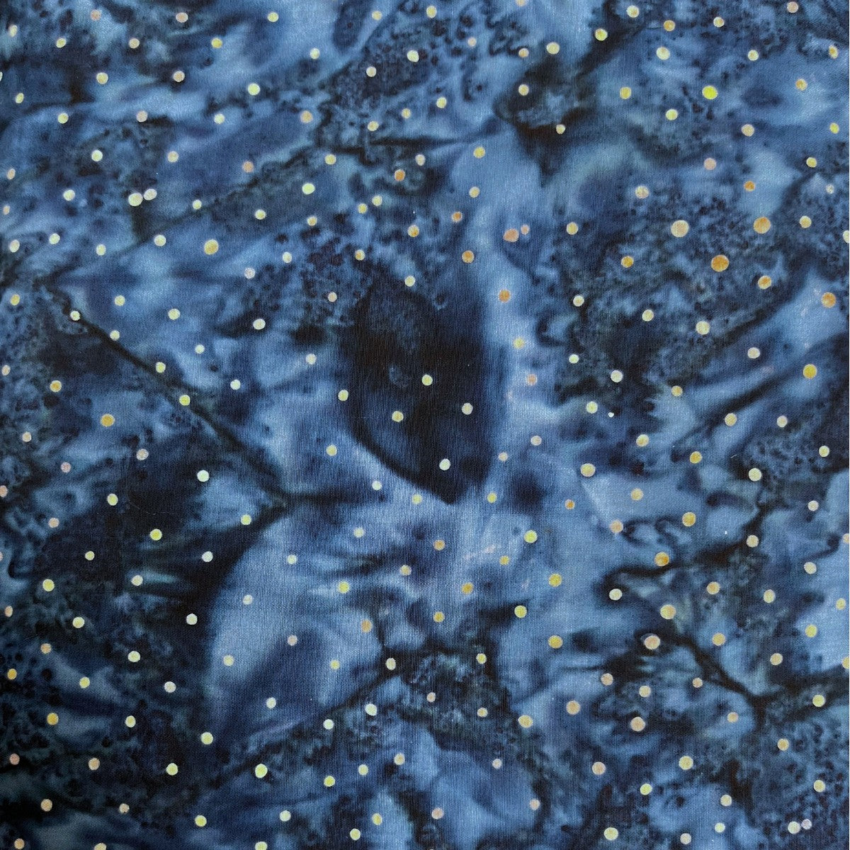 Faith in Tides Batik Backing Kit Space Blue Dots Batik
