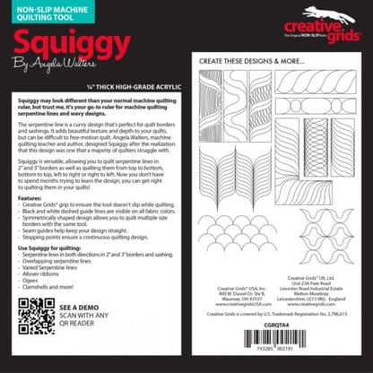 Squiggy Machine Quilting Ruler