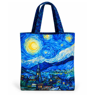 Starry Night Canvas Tote Bag Panel