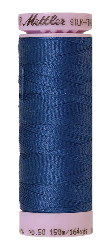 Mettler Cotton Silk Finish 50wt 150m Steel Blue