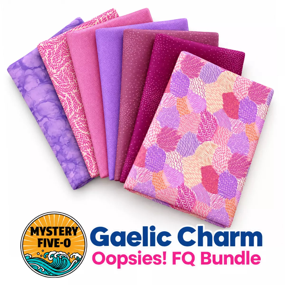 Mystery Five-0 Sugar Petal Oopsies fat quarter bundle remnant fabric