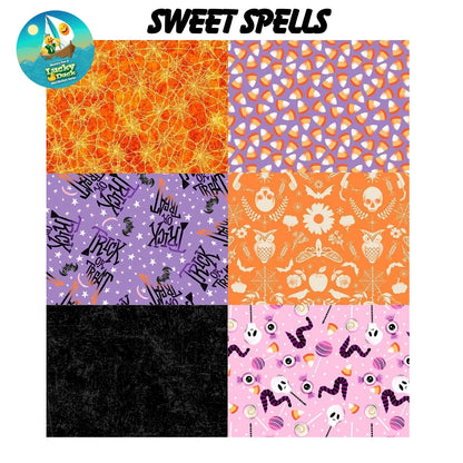 Mystery Five-0 Sweet Spells quilting fabric fan display