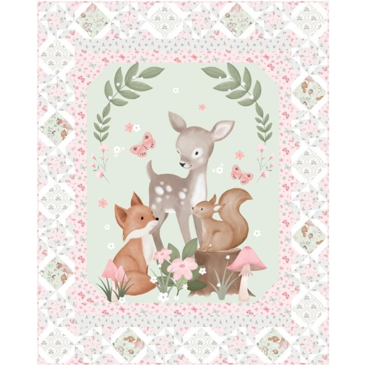Sweet Woodland Friends Quilt Kit