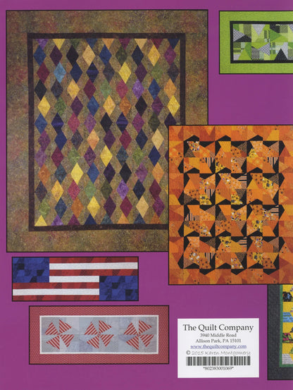 Crazy for More quilt book interior pages with Scrap Crazy ruler patterns and instructions