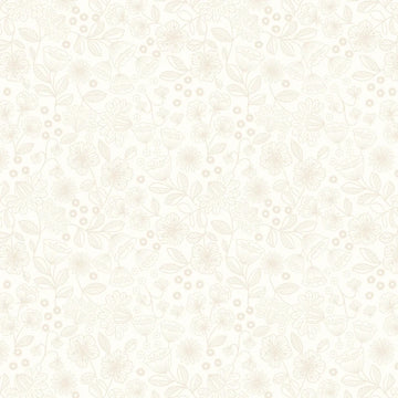 Tiny Tonals cream on cream Floral Garden tonal fabric yardage
