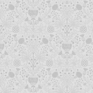 Tiny Tonals grey on grey Celtic Thistles tonal fabric yardage