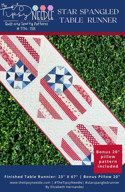 Star Spangled Table Runner & Pillow Pattern