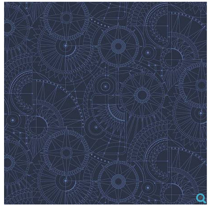 Blueprint Blue 108" Wide Quilt Backing Fabric