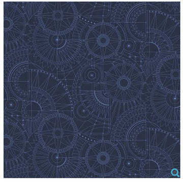 Blueprint Blue 108" Wide Quilt Backing Fabric