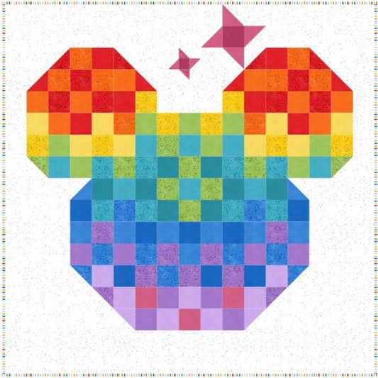 Take Me to the Magic Quilt Kit - whimsical mouse-head silhouette quilt kit for sewing and quilting projects