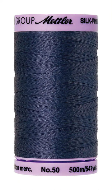 Mettler Cotton Silk Finish 50wt 500m True Navy - quilting supply from Quilted Joy