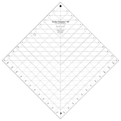 Tucker Trimmer III acrylic quilting ruler for squaring blocks