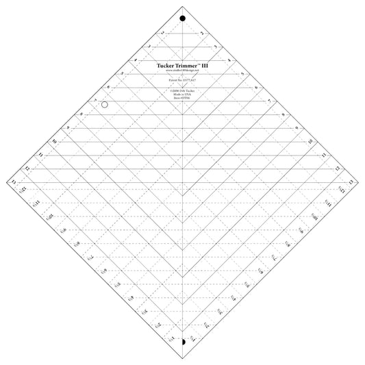 Tucker Trimmer III acrylic quilting ruler for squaring blocks