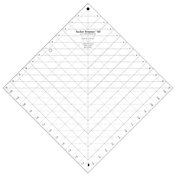 Tucker Trimmer III acrylic quilting ruler for squaring blocks