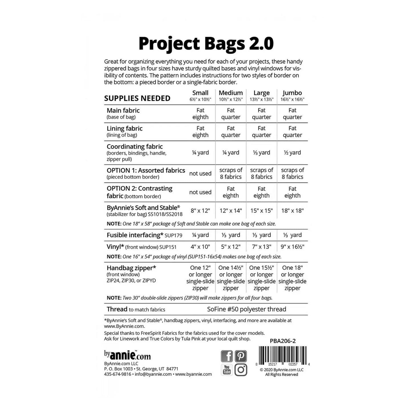 Project Bags 2.0 Pattern