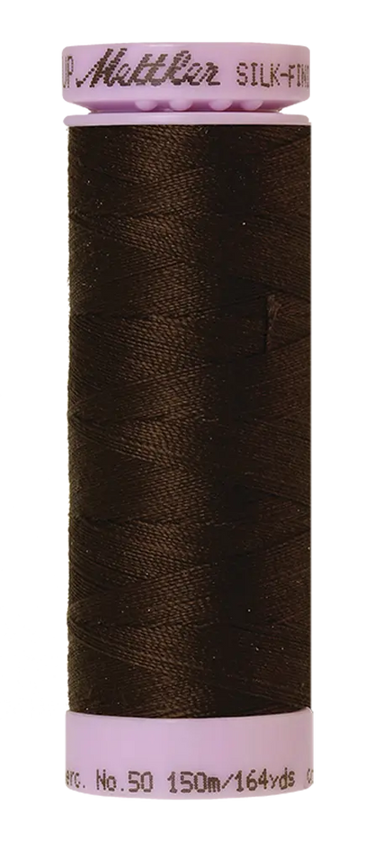 Mettler Cotton Silk Finish 50wt Very Dark Brown