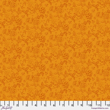 Vintage Cloth Honey Chateau Fabric Yardage - quilt fabric for sewing and quilting projects