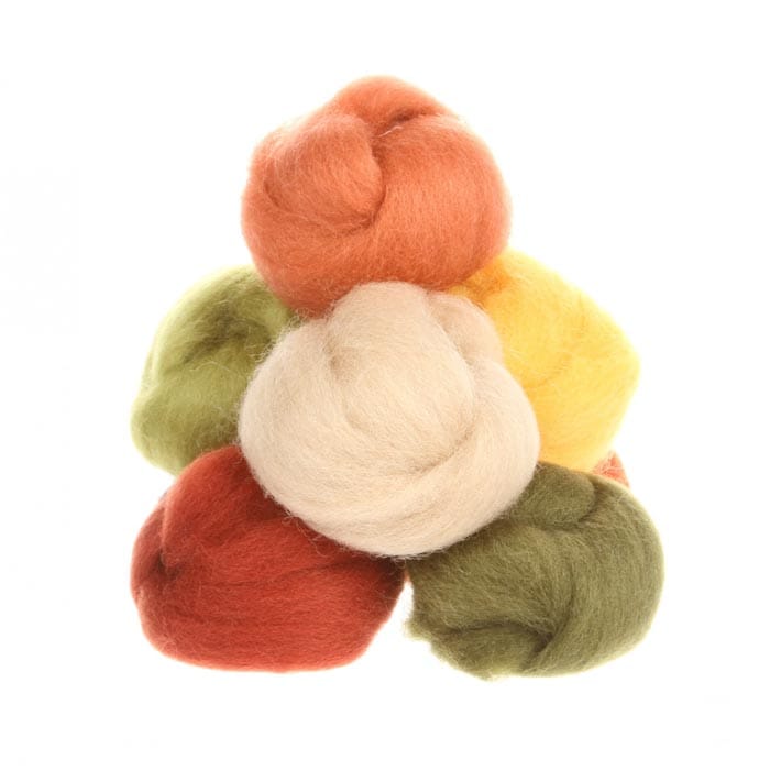 Wool Roving 15in Assortment Autumn