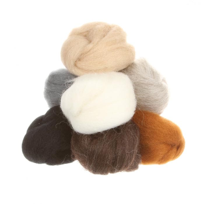 Wool Roving 15in Assortment Furry Friends