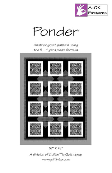 Ponder A-OK 5 Yard Quilt Pattern - image 1 - quilting pattern with step-by-step instructions