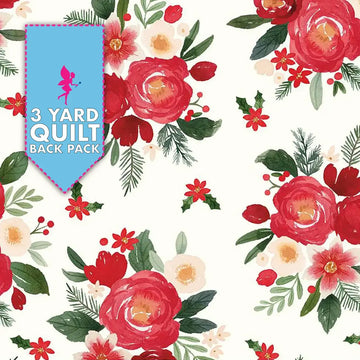 Charming Christmas Cloud Floral 108" Wide 3 Yard Quilt Fabric Back Pack