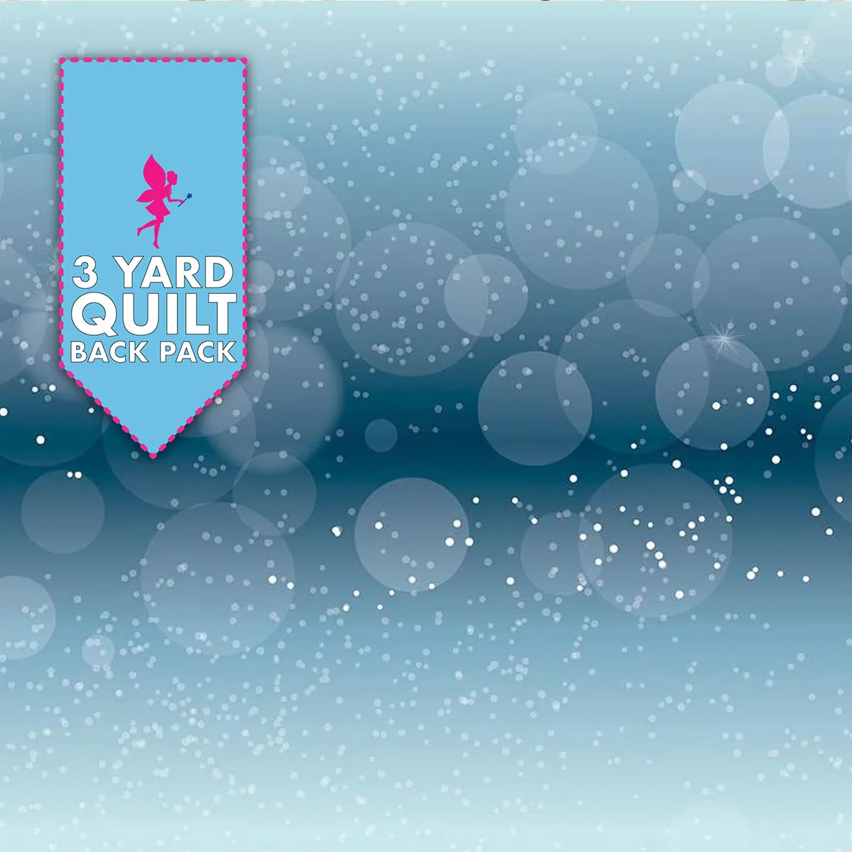 Winter Magic Blue Flurries 108" Wide 3 Yard Quilt Fabric Back Pack