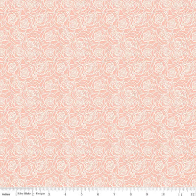 To My Love Pink Tonal Roses 108" Wide 3 Yard Quilt Fabric Back Pack