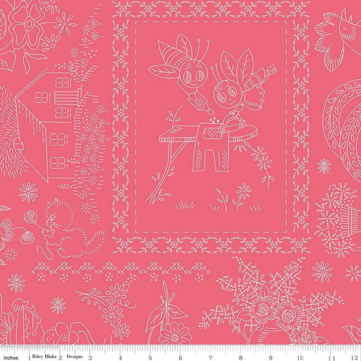 Granny Chic Pink 108" Wide Quilt Backing Fabric