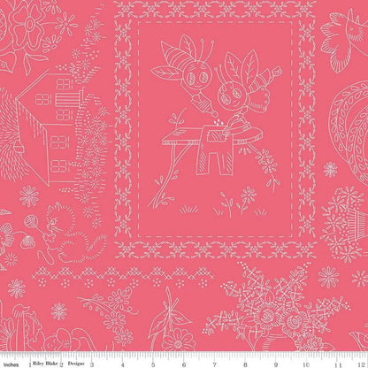 Granny Chic Pink 108" Wide Quilt Backing Fabric