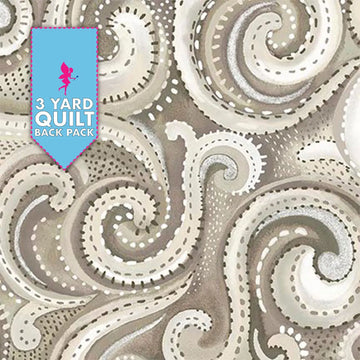Whirlwind Biscuit Swirl 108" Wide 3 Yard Quilt Fabric Back Pack