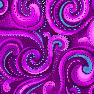 Whirlwind Amethyst Swirl 108" Wide Quilt Backing Fabric