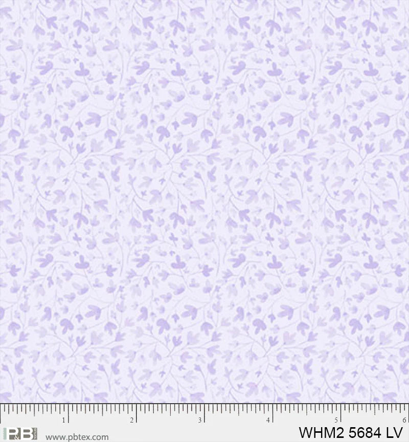 Whimsy II Light Violet Vines Fabric Yardage
