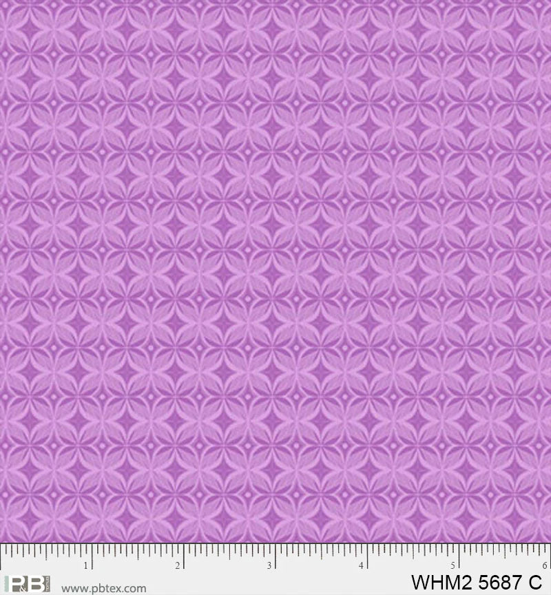 Whimsy II Light Purple Kaleidoscope Geo Fabric Yardage