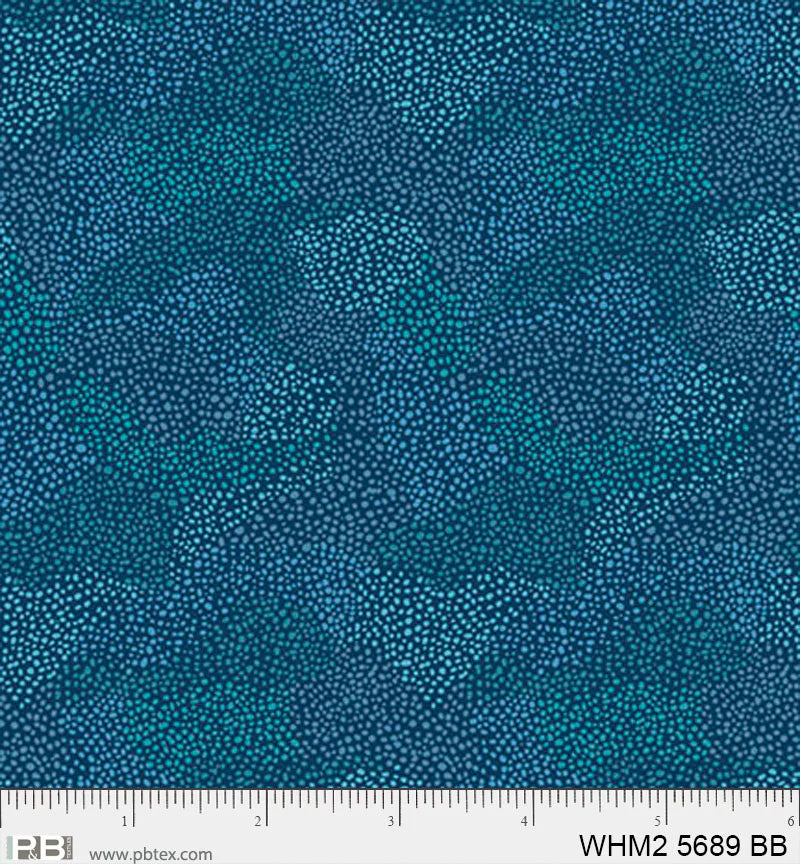 Whimsy II Dark Blue Tonal Spots Fabric Yardage