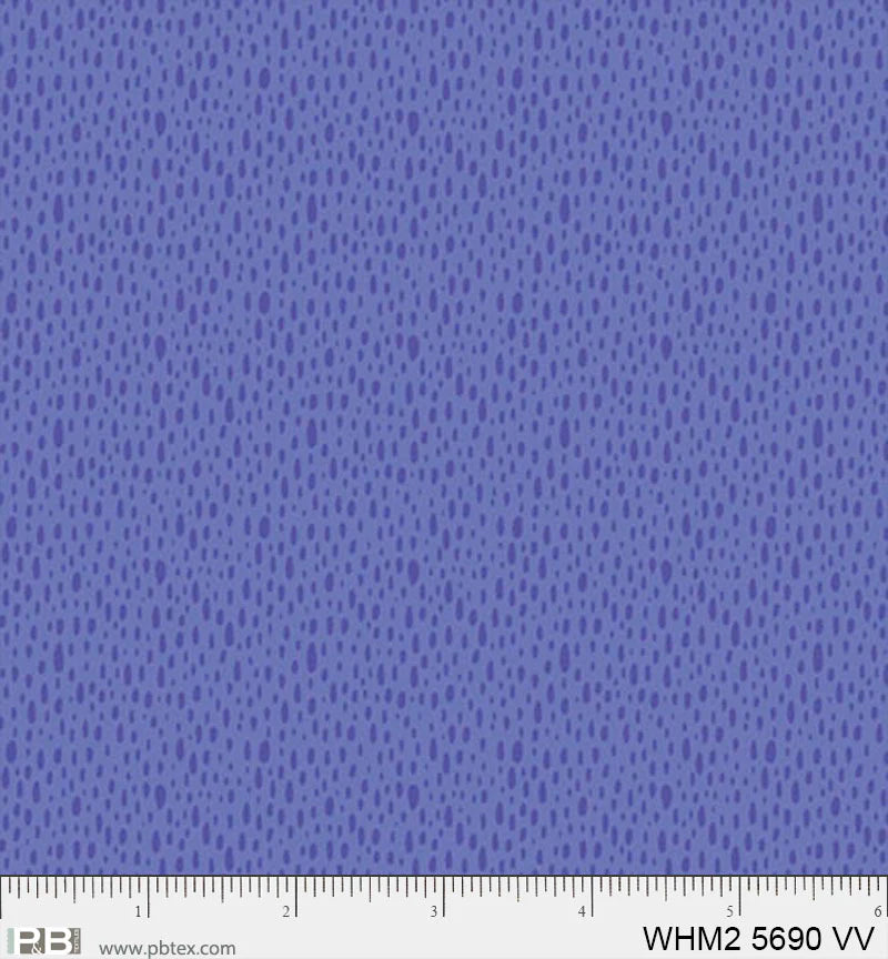 Whimsy II Dark Violet Rain Drops Fabric Yardage