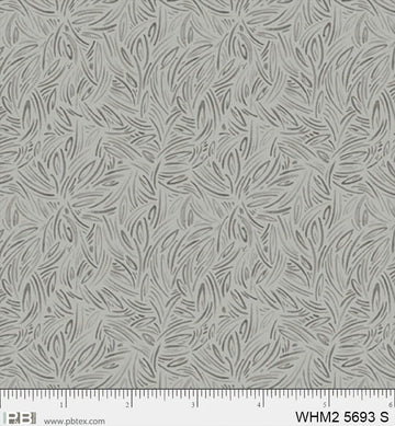 Whimsy II Silver Packed Tonal Linework Fabric Yardage
