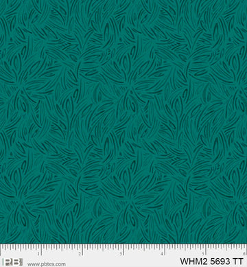Whimsy II Dark Teal Packed Tonal Linework Fabric Yardage