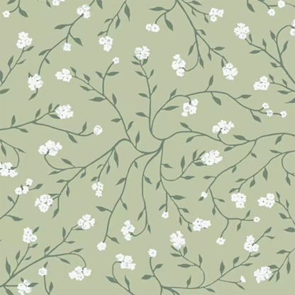 Dancing Florets Sage 108" Wide Quilt Backing Fabric