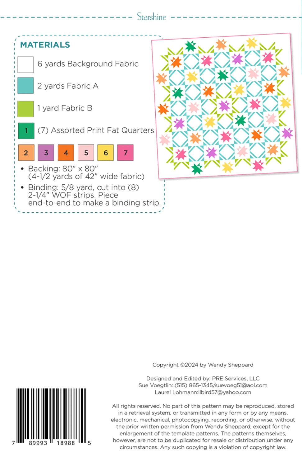Starshine Quilt Pattern by Wendy Sheppard at Quilted Joy