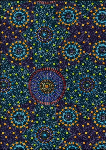 Waterhole and Riverbed Purple Fabric Yardage