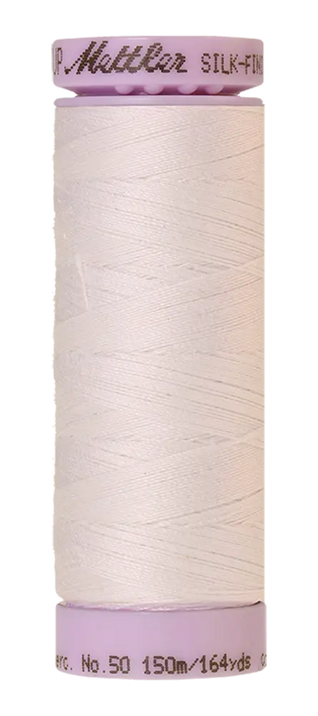Mettler Cotton Silk Finish 50wt 150m White