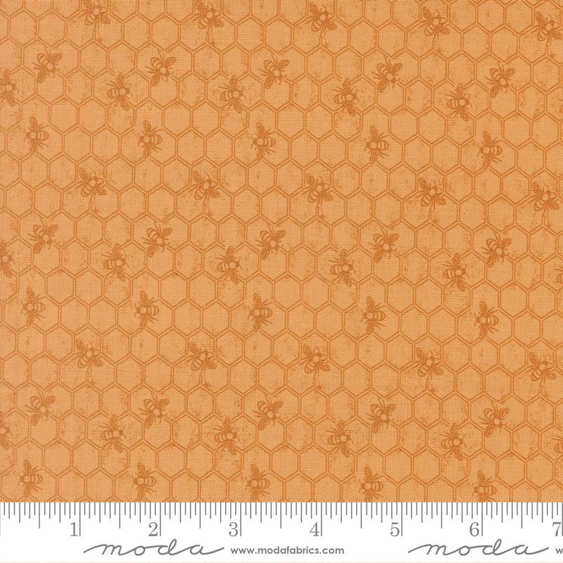 Wild Honey Gold Honeycomb Bees Fabric Yardage