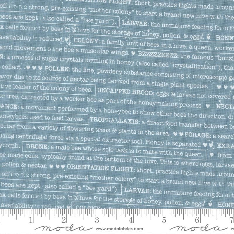 Wild Honey Sky Buzz Words Fabric Yardage