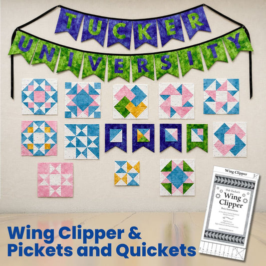 Tucker University Wing Clipper I Pickets and Quickets Class at Quilted Joy