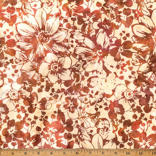 Cinnamon Spice Bourbon Batik Fabric Yardage