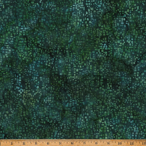 Over the Rainbow Christmas green square blender batik cotton quilting fabric