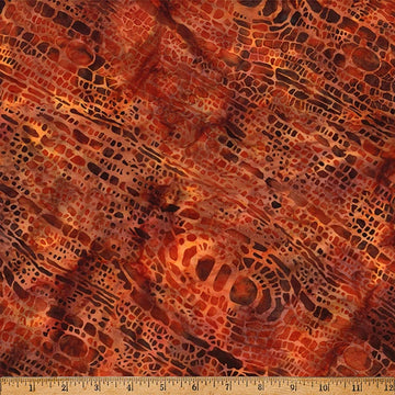 Cinnamon Spice adobe diagonal circle batik cotton quilting fabric