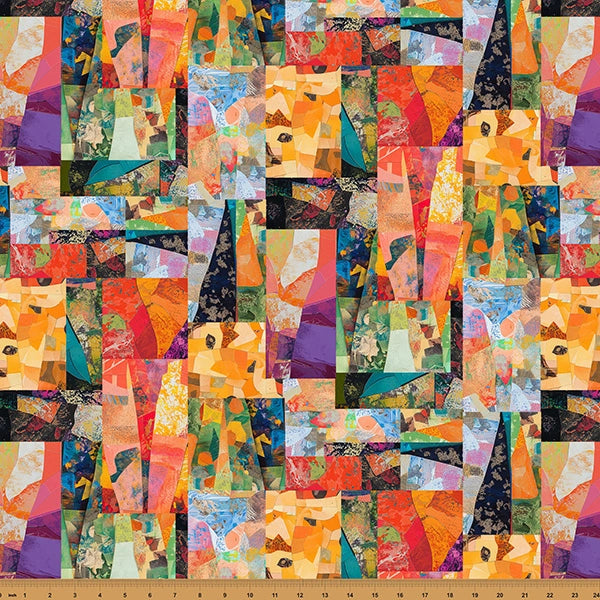 Crafty Cats Loving Rainbows Fabric Yardage