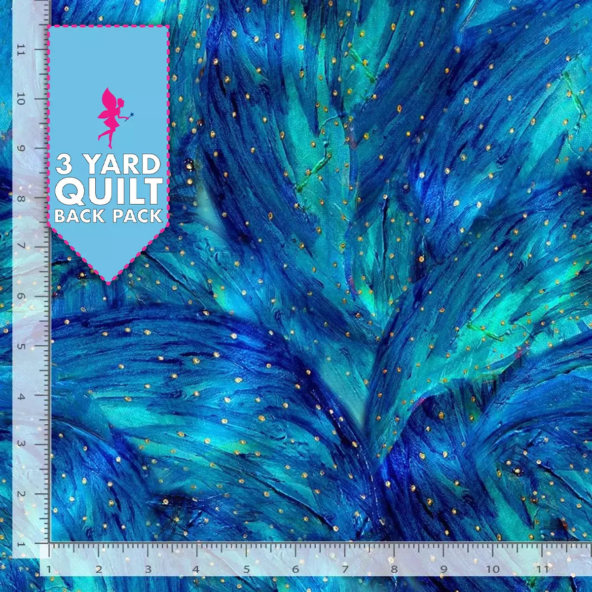 Magical Fairy Brush 108" Wide Quilt Backing Fabric 3 Yard Quilt Fabric Back Pack