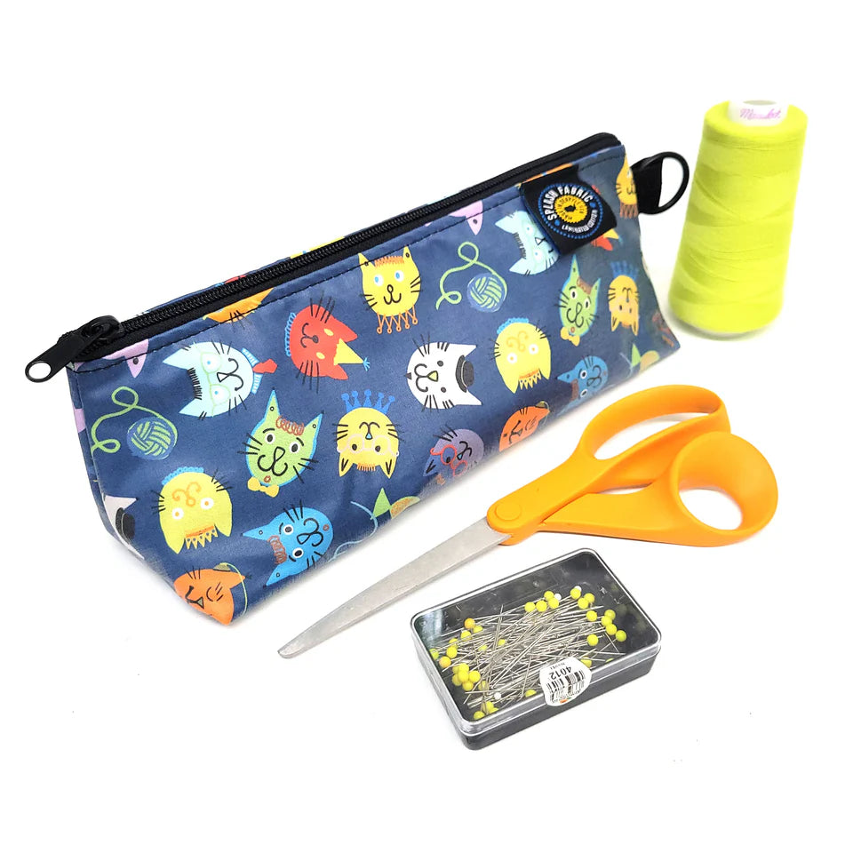 Splash Fabric Stand Up Pouch, Alley Cats Print